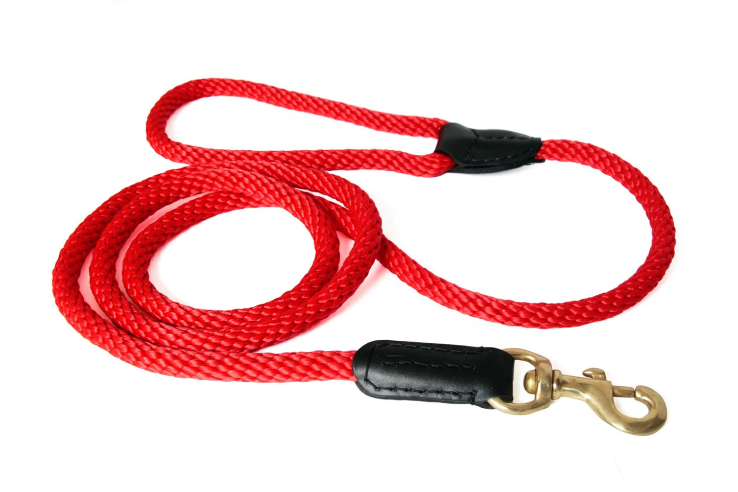 Rope and Leather Snap Lead (4ft x 3/4 in)