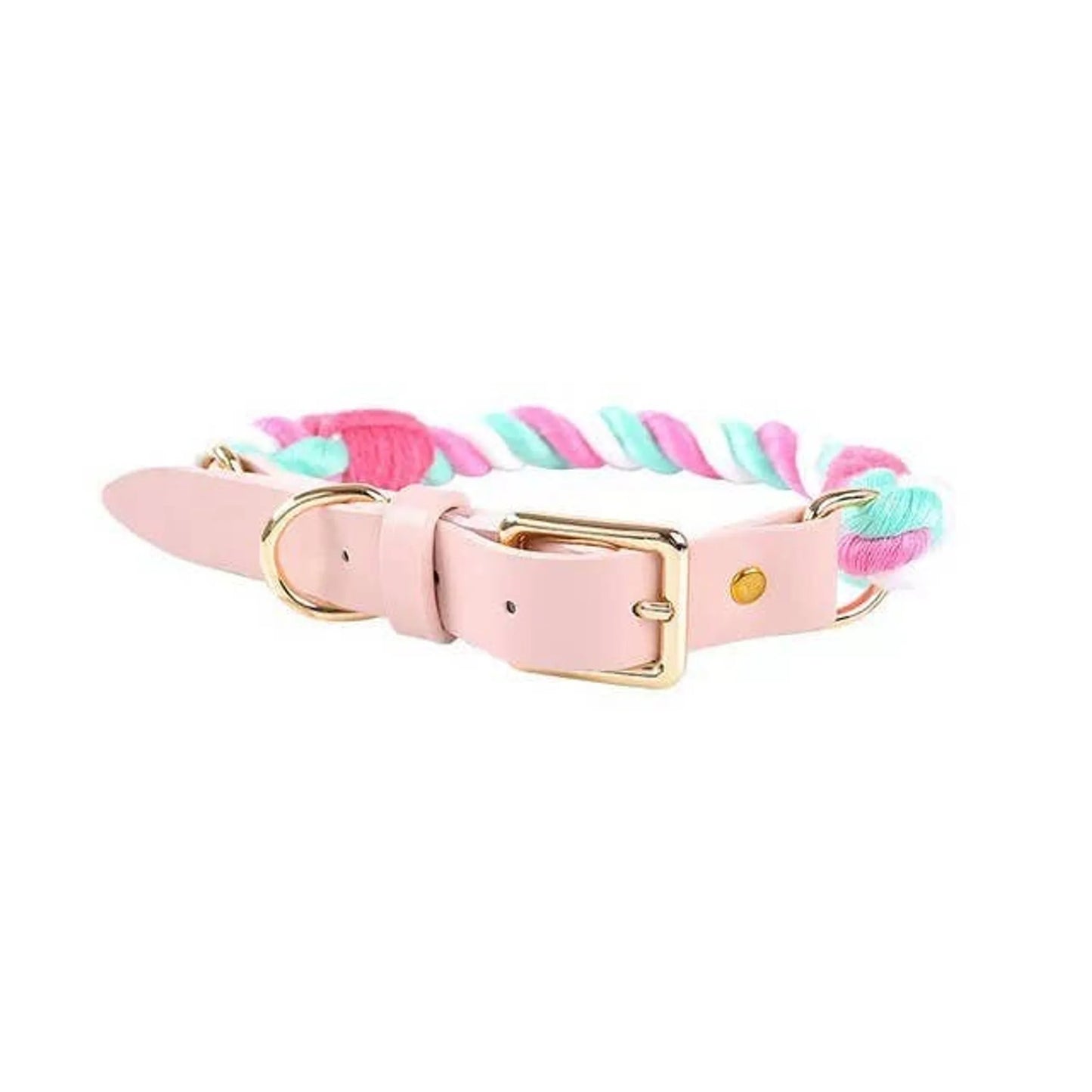 Luxe Royal Leather Rope Collar  - Size:   | Pack Of: 1